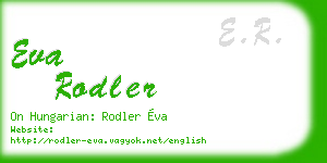 eva rodler business card
